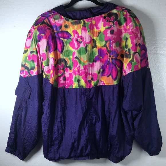 Vintage Active Elements Large Floral Windbreaker - Picture 2 of 7
